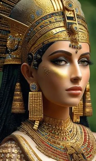 a close up of a woman wearing gold jewelry