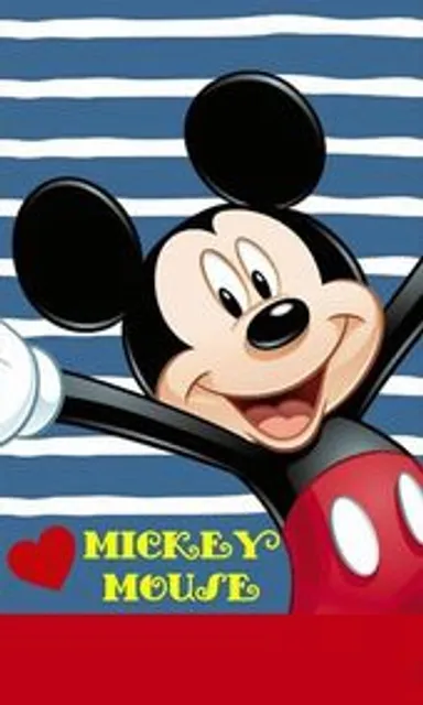 a mickey mouse with a heart on his chest