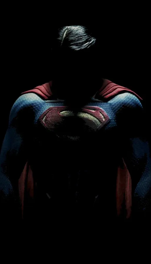 a man in a superman suit standing in the dark