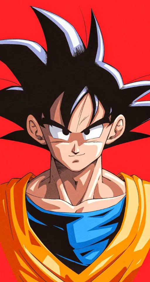 a cartoon character with black hair and blue eyes