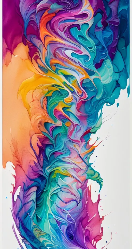 an iphone with a colorful swirl on it