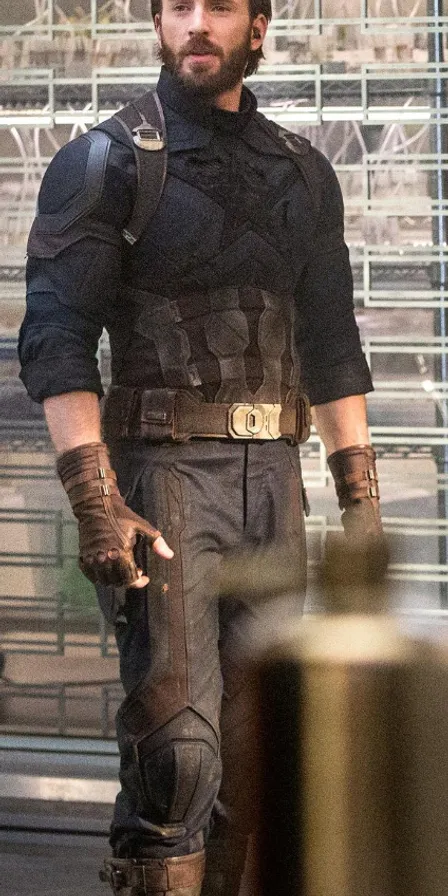 a man in a costume is walking down the street
