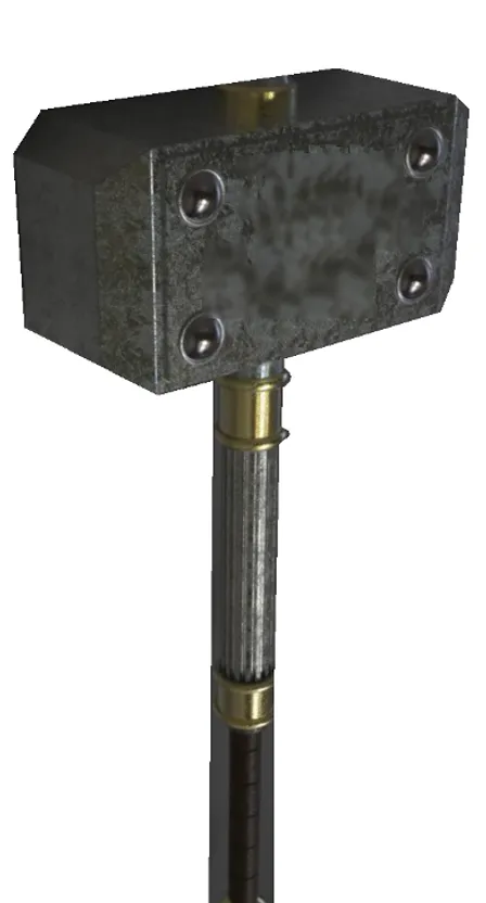 a metal object with two screws attached to it