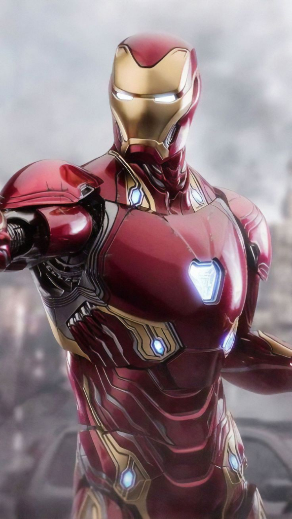 a close up of a statue of iron man