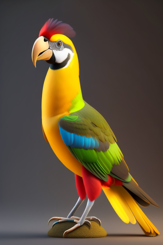 a colorful bird is standing on a rock