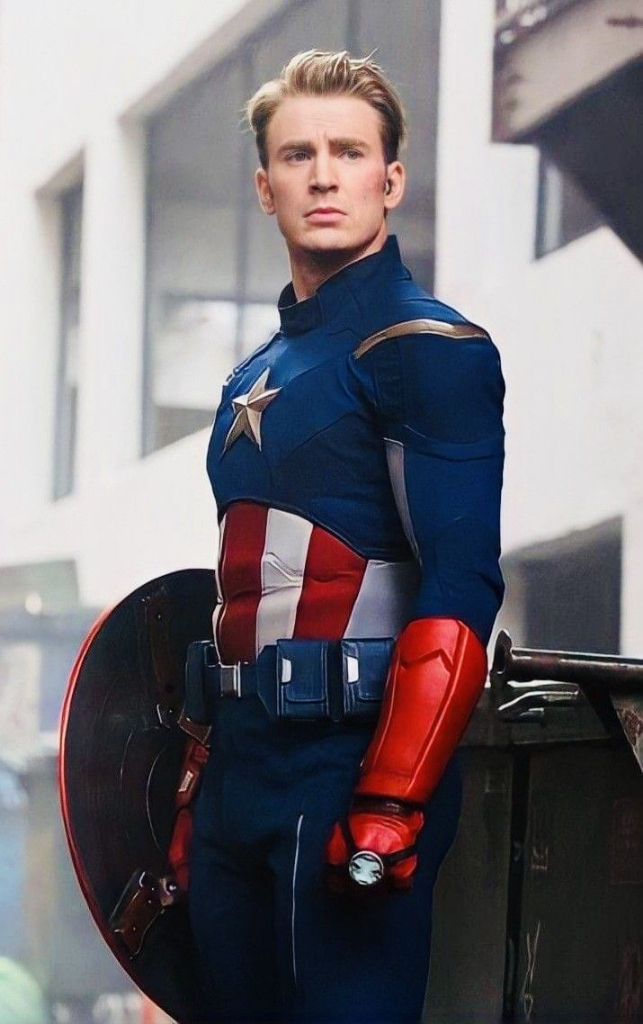 a man dressed in a captain america costume