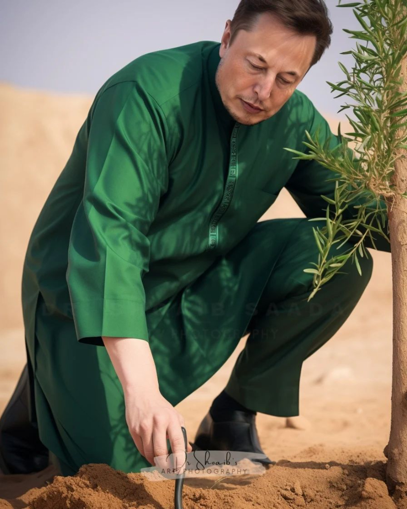 a man kneeling down next to a tree