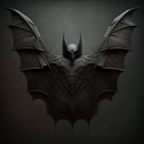 the dark knight batman logo on a black background