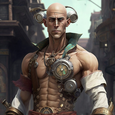 an image of a man in a steampunk outfit