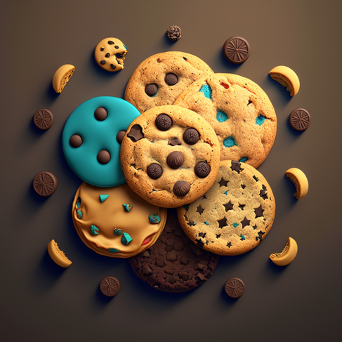 a pile of cookies and cookies on a table