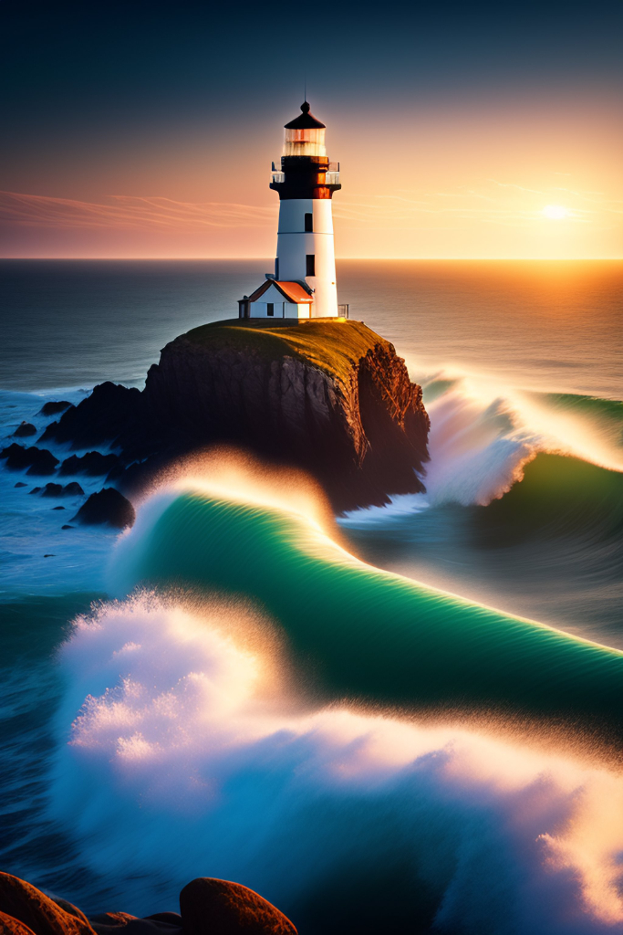 lighthouse, water, sky, tower, light, liquid, afterglow, dusk, coastal and oceanic landforms, body of water